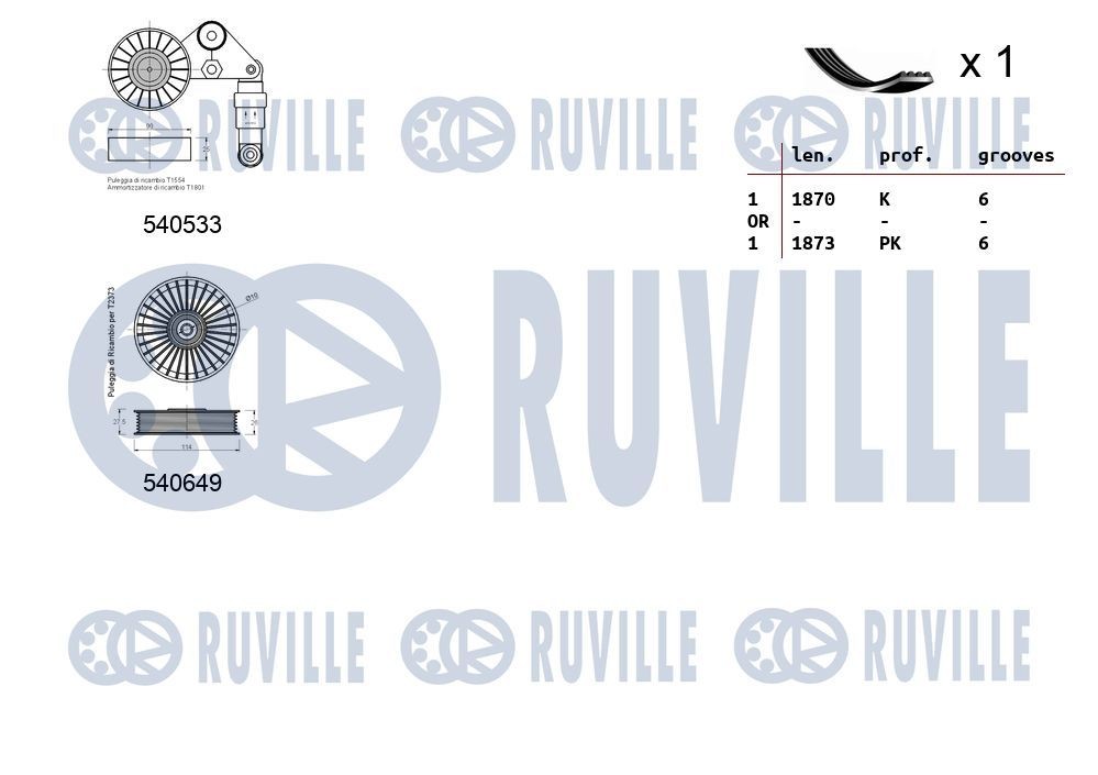 RUVILLE Water pump Article number: 65890 cheaply