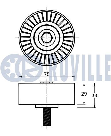 RUVILLE 5597850 Pulley Set, timing belt S-TYPE 2.7 D 207 PS Diesel 2008