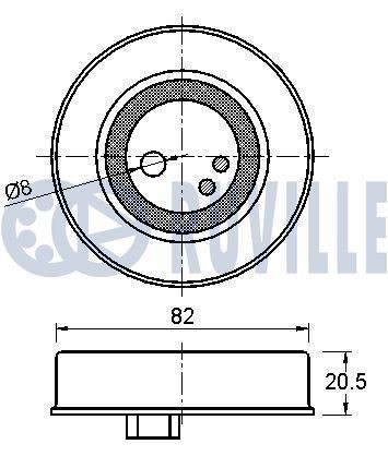 RUVILLE 5661351 Pulley Set, timing belt J5 2.5 D 4x4 73 PS Diesel 1994
