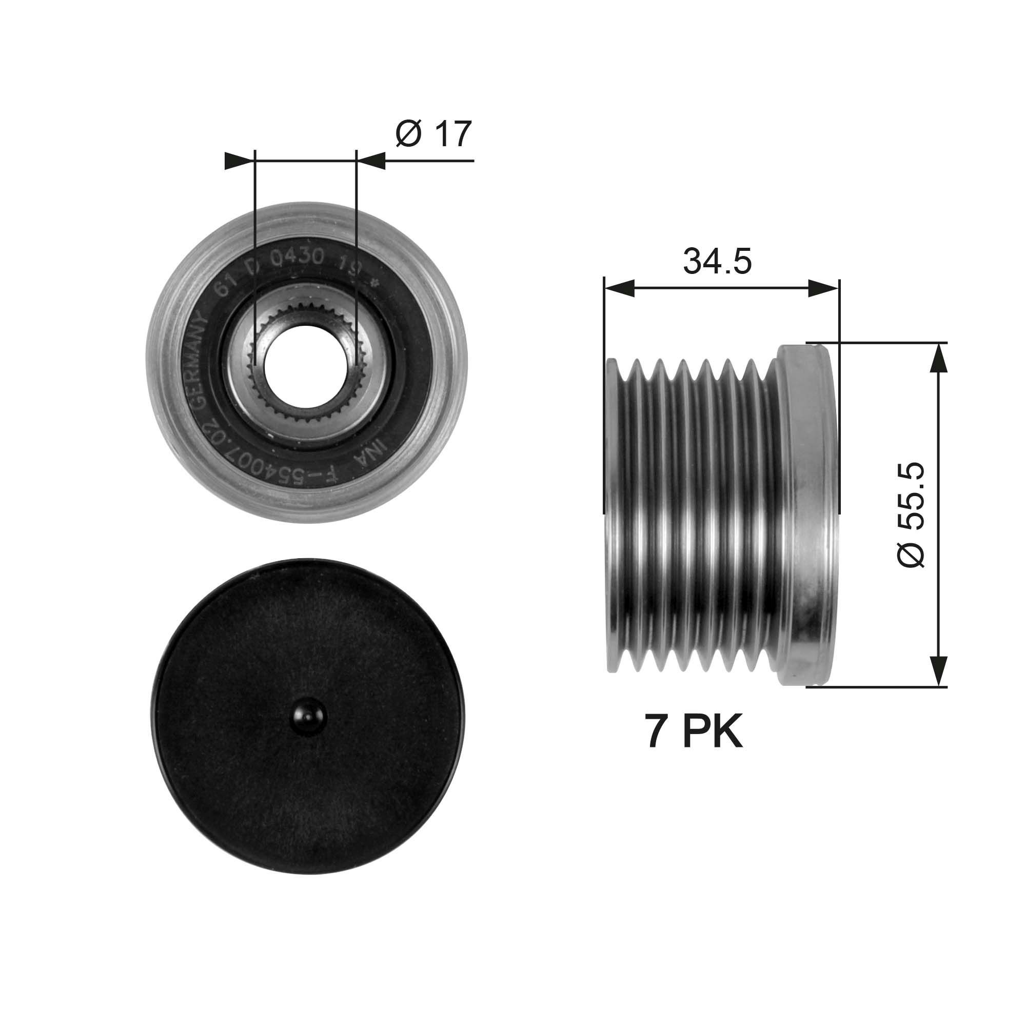 GATES Alternator Freewheel Clutch Article number: OAP7084 cheaply