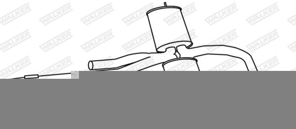 WALKER Middle silencer Article number: 18962 cheaply