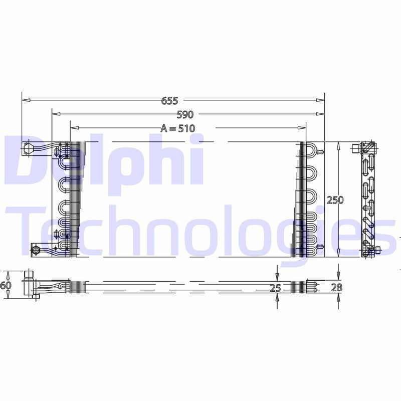 DELPHI Air conditioning condenser Article number: TSP0225164 cheaply