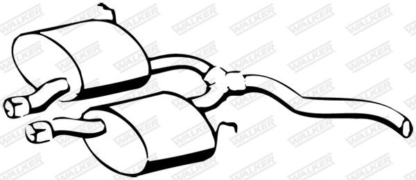 WALKER Middle silencer Article number: 09277 cheaply