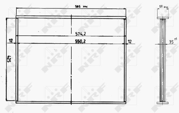 NRF Intercooler Article number: 30332 cheaply