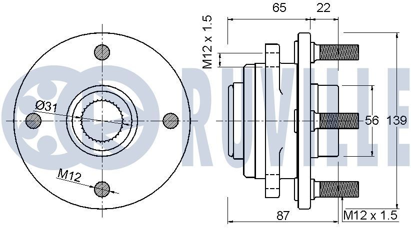 RUVILLE 5556650 Pulley Set, timing belt DUSTER 1.6 Hi-Flex (HSAP, HSMF) 116 PS Petrol/Ethanol