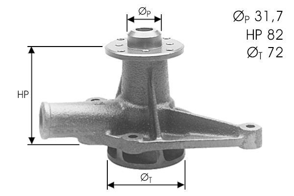 DOLZ Water pump Article number: A123 cheaply