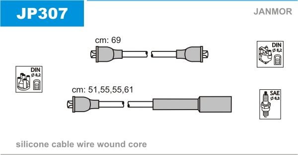 JANMOR Ignition Cable Kit Article number: JP307 cheaply