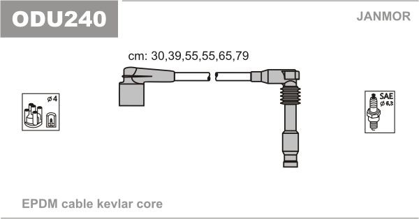 JANMOR Ignition Cable Kit Article number: ODU240 cheaply