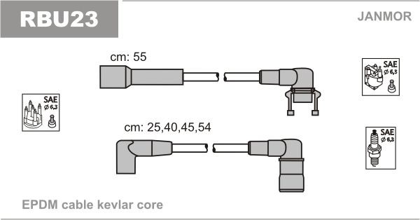 JANMOR Ignition Cable Kit Article number: RBU23 cheaply