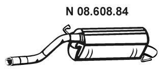 EBERSPÄCHER Rear silencer Article number: 08.608.84 cheaply