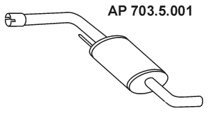 EBERSPÄCHER Middle silencer Article number: 703.5.001 cheaply