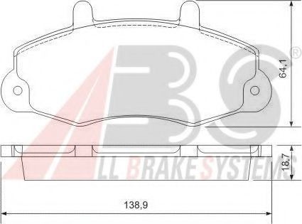 A.B.S. Brake pad set Article number: 36775 OE cheaply