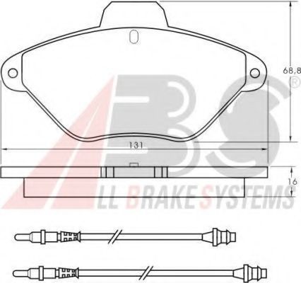 A.B.S. Brake pad set Article number: 36837 OE cheaply