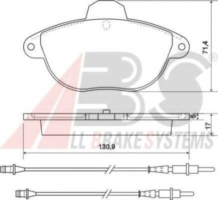 A.B.S. Brake pad set Article number: 37114 OE cheaply