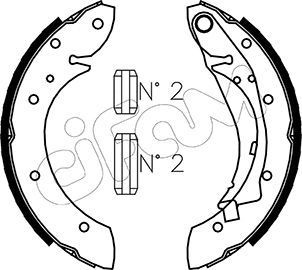 CIFAM Brake Shoe Set Article number: 153-023 cheaply