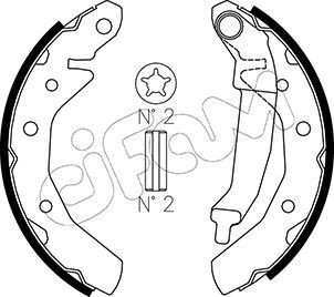 CIFAM Brake Shoe Set Article number: 153-046 cheaply