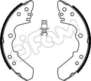 CIFAM Brake Shoe Set Article number: 153-192 cheaply