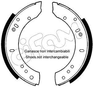 CIFAM Brake Shoe Set Article number: 153-366 cheaply