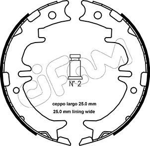 CIFAM Handbrake shoes Article number: 153-439 cheaply