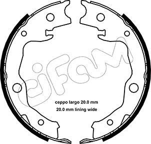 CIFAM Handbrake shoes Article number: 153-450 cheaply