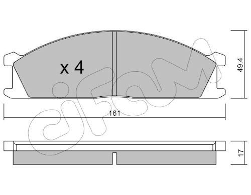 CIFAM Brake pad set Article number: 822-107-0 cheaply