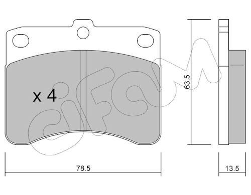 CIFAM Brake pad set Article number: 822-201-0 cheaply