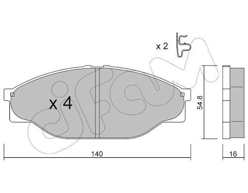 CIFAM Brake pad set Article number: 822-433-0 cheaply