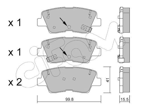 CIFAM Brake pad set Article number: 822-886-1 cheaply