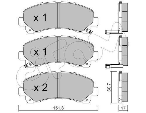 CIFAM Brake pad set Article number: 822-902-0 cheaply