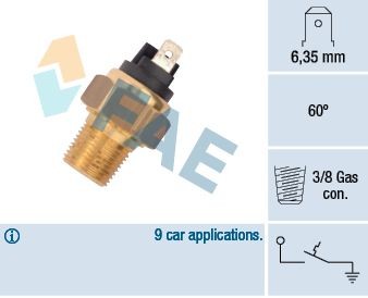 FAE 35960 Temperature Switch, coolant warning lamp VALERA IV 1.5 16V 75 PS Petrol 2001