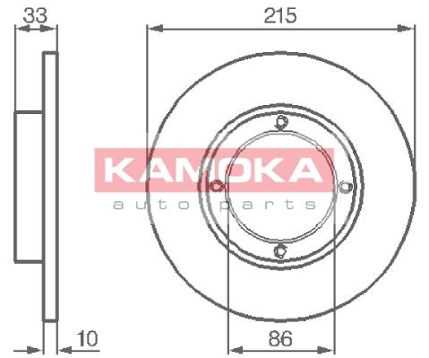 KAMOKA Brake disc Article number: 1032196 cheaply