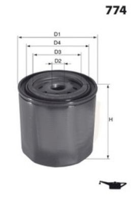 MISFAT Oil filter Article number: Z114B cheaply