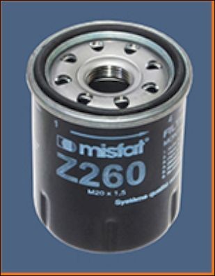 MISFAT Oil filter Article number: Z260 cheaply