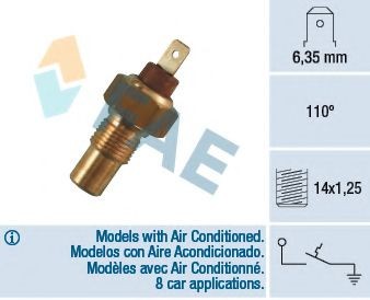 FAE 35380 Temperature Switch, coolant warning lamp SCORPIO 2.5 TD 115 PS Diesel 1994