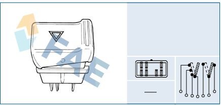 FAE 61110 Hazard Light Switch 4 0.8 34 PS Petrol 1993