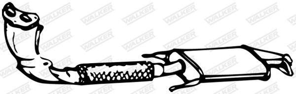 WALKER Front Silencer Article number: 07391 cheaply