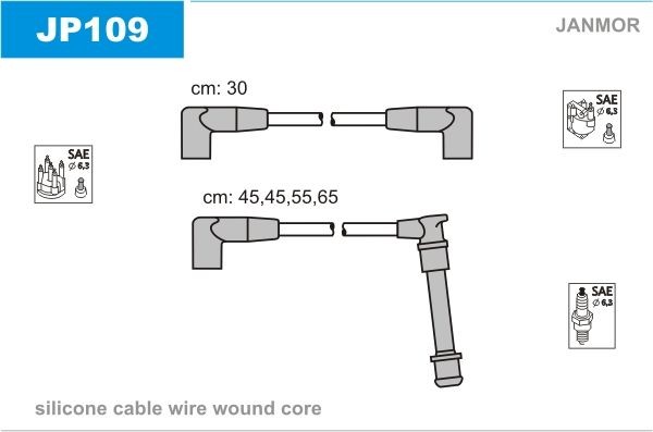 JANMOR Ignition Cable Kit Article number: JP109 cheaply