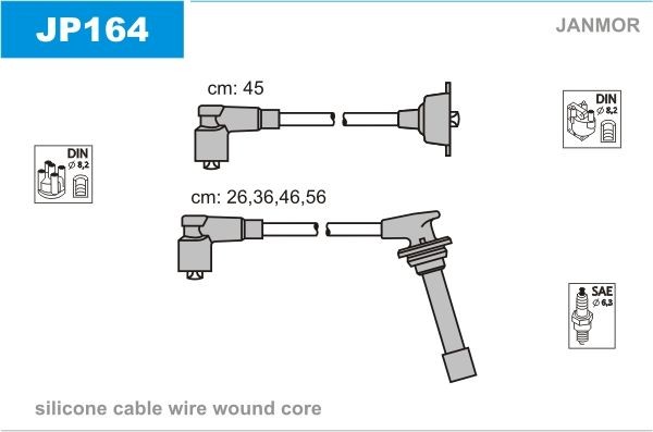 JANMOR Ignition Cable Kit Article number: JP164 cheaply