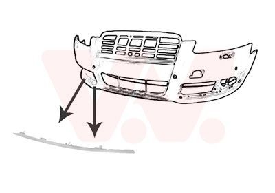 VAN WEZEL 0340582 Bumper moulding A6 2.0 TDI 136 PS Diesel 2011