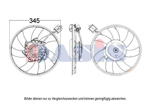 AKS DASIS Fan, radiator Article number: 158102N cheaply