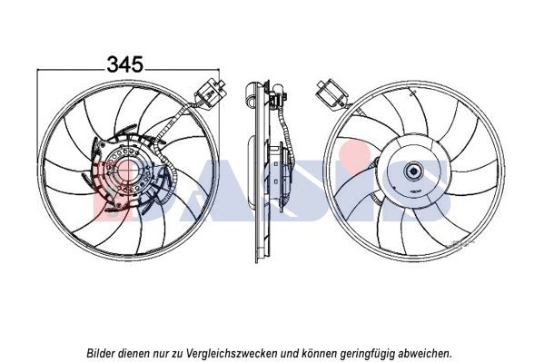 AKS DASIS Fan, radiator Article number: 158105N cheaply