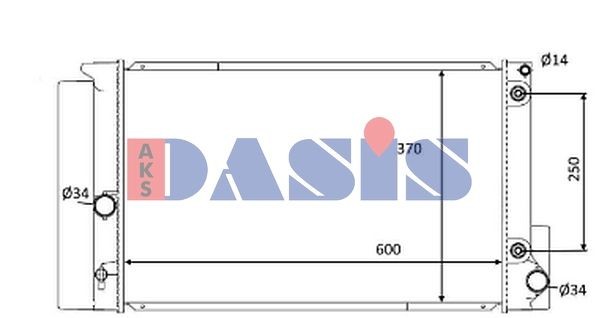 AKS DASIS Engine radiator Article number: 210266N cheaply