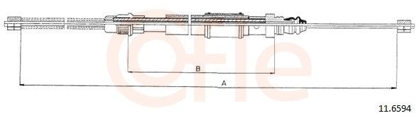 COFLE Hand brake cable Article number: 11.6594 cheaply