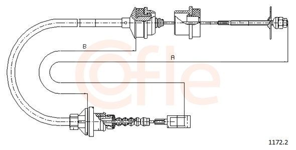COFLE Clutch Cable Article number: 1172.2 cheaply