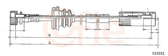 COFLE Speedometer cable Article number: S31032 cheaply