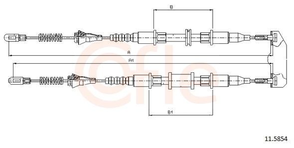 COFLE Hand brake cable Article number: 11.5854 cheaply