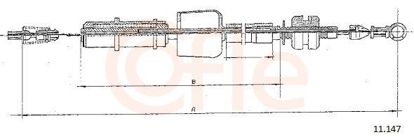 COFLE Throttle cable Article number: 11.147 cheaply
