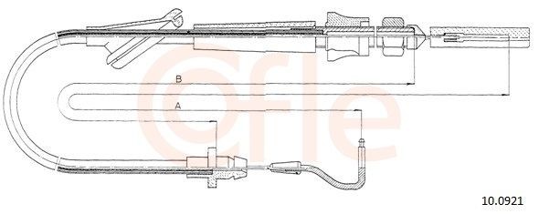 COFLE Throttle cable Article number: 10.0921 cheaply
