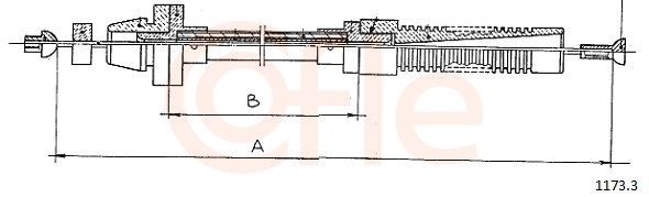 COFLE Throttle cable Article number: 1173.3 cheaply