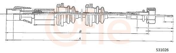 COFLE Speedometer cable Article number: S31026 cheaply